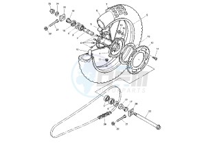 TT R 600 drawing REAR WHEEL