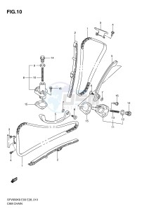 SFV650 (E3-E28) Gladius drawing CAM CHAIN