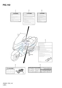 AN400 (E2) Burgman drawing LABEL (AN400L1 E19)