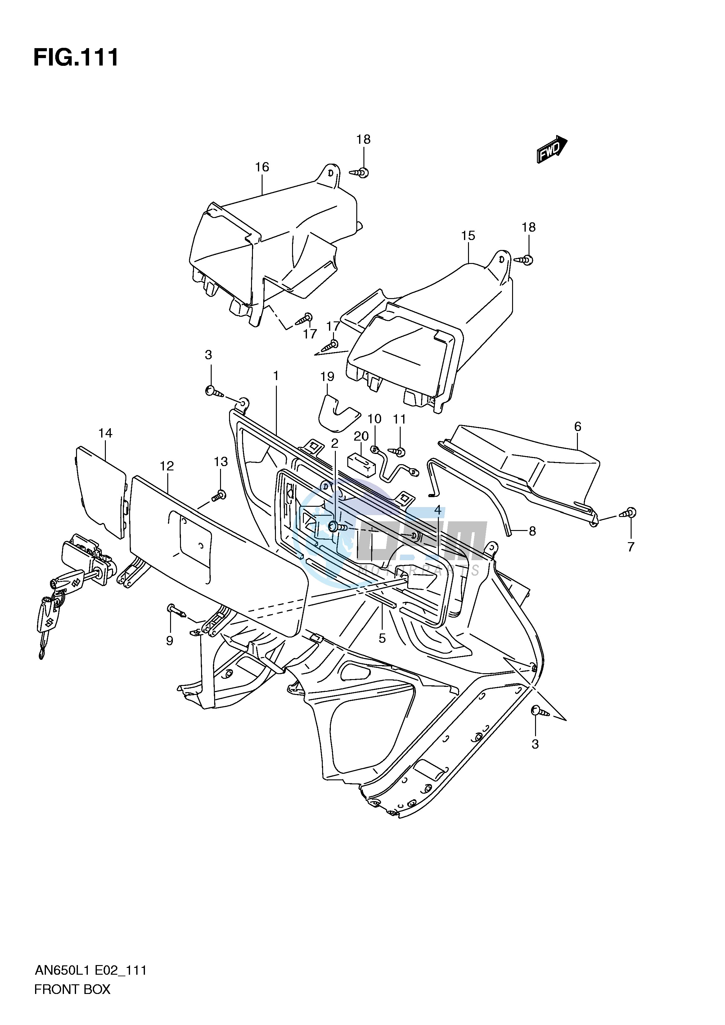 FRONT BOX (AN650AL1 E51)