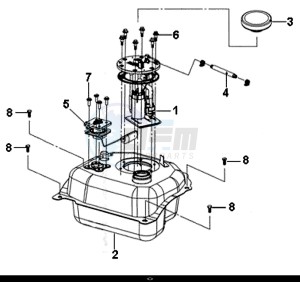 SYMPHONY SR 125 (AZ12W4-EU) (L7-M0) drawing FUEL TANK