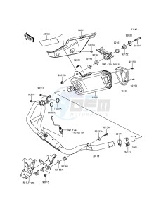 NINJA_300 EX300AFF XX (EU ME A(FRICA) drawing Muffler(s)