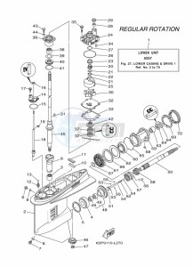 F150AETX drawing PROPELLER-HOUSING-AND-TRANSMISSION-1