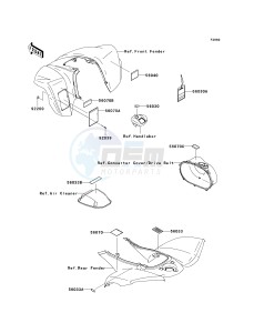 KSV 700 C [KFX700] (C6F) C6F drawing LABELS