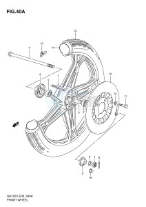 GN125 (E2) drawing FRONT WHEEL (GN125EV EW EX EY EK1)