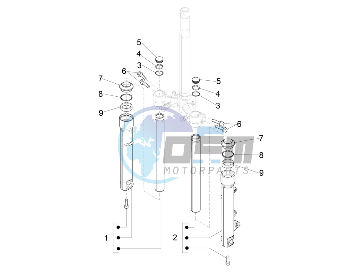 Fork's components (Showa)