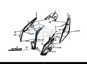 MASK 50 (XE05W1-IT) (L7-L9) drawing BODY COVER / MASK 50 (XE05W1-IT) (L7-L9)