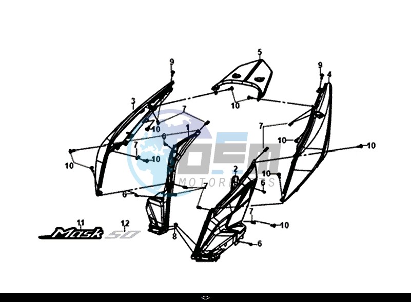 BODY COVER / MASK 50 (XE05W1-IT) (L7-L9)