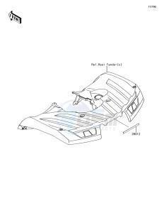 BRUTE FORCE 750 4x4i EPS KVF750HJF EU drawing Reflectors(EU)