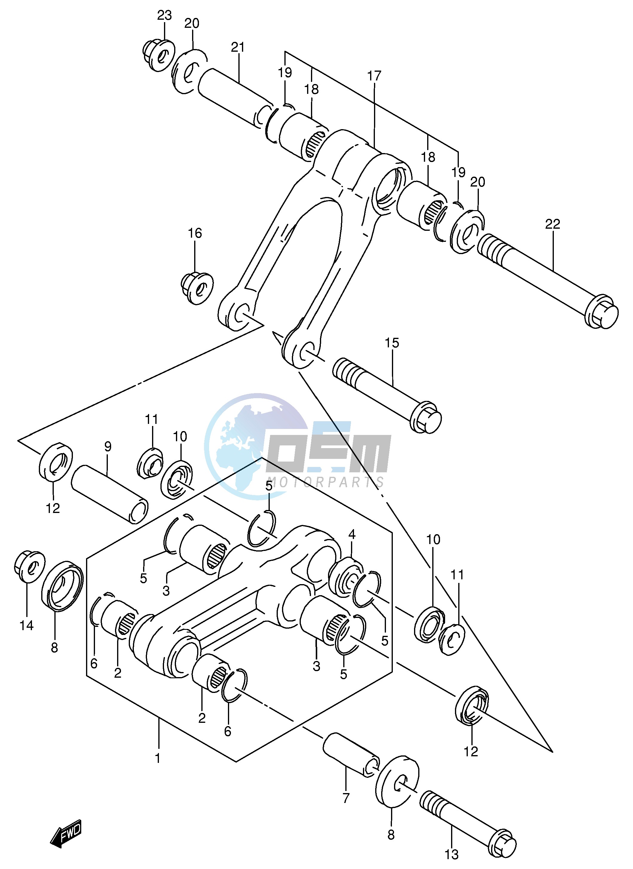 REAR CUSHION LEVER (MODEL K2 K3)