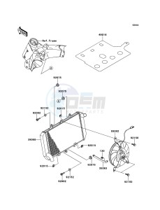 Z1000 ABS ZR1000EDFA FR XX (EU ME A(FRICA) drawing Radiator