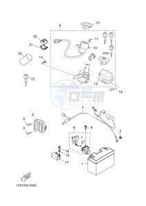 YPR400RA XMAX 400 ABS EVOLIS 400 ABS (1SD3) drawing ELECTRICAL 1