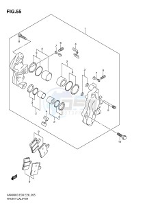 AN400 (E3-E28) Burgman drawing FRONT CALIPER