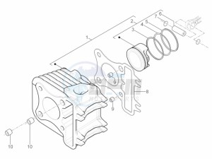 Typhoon 125 4T 2V E3 (NAFTA) drawing Cylinder-piston-wrist pin unit