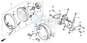 CB1300 CB1300SUPER FOUR drawing HEADLIGHT (2)