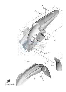 YZ450F (B2W6) drawing FENDER