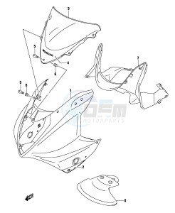 GS500 (P19) drawing COWLING BODY (GS500FK4 FUK4)