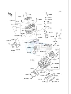 VN 750 A [VULCAN 750] (A15-A19) [VULCAN 750] drawing CYLINDER HEAD