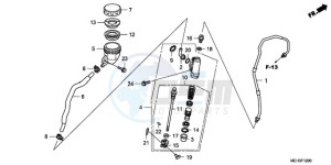 NSA700A9 Europe Direct - (ED / MME) drawing REAR BRAKE MASTER CYLINDER