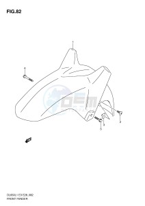 DL650 (E3) V-Strom drawing FRONT FENDER (DL650L1 E33)