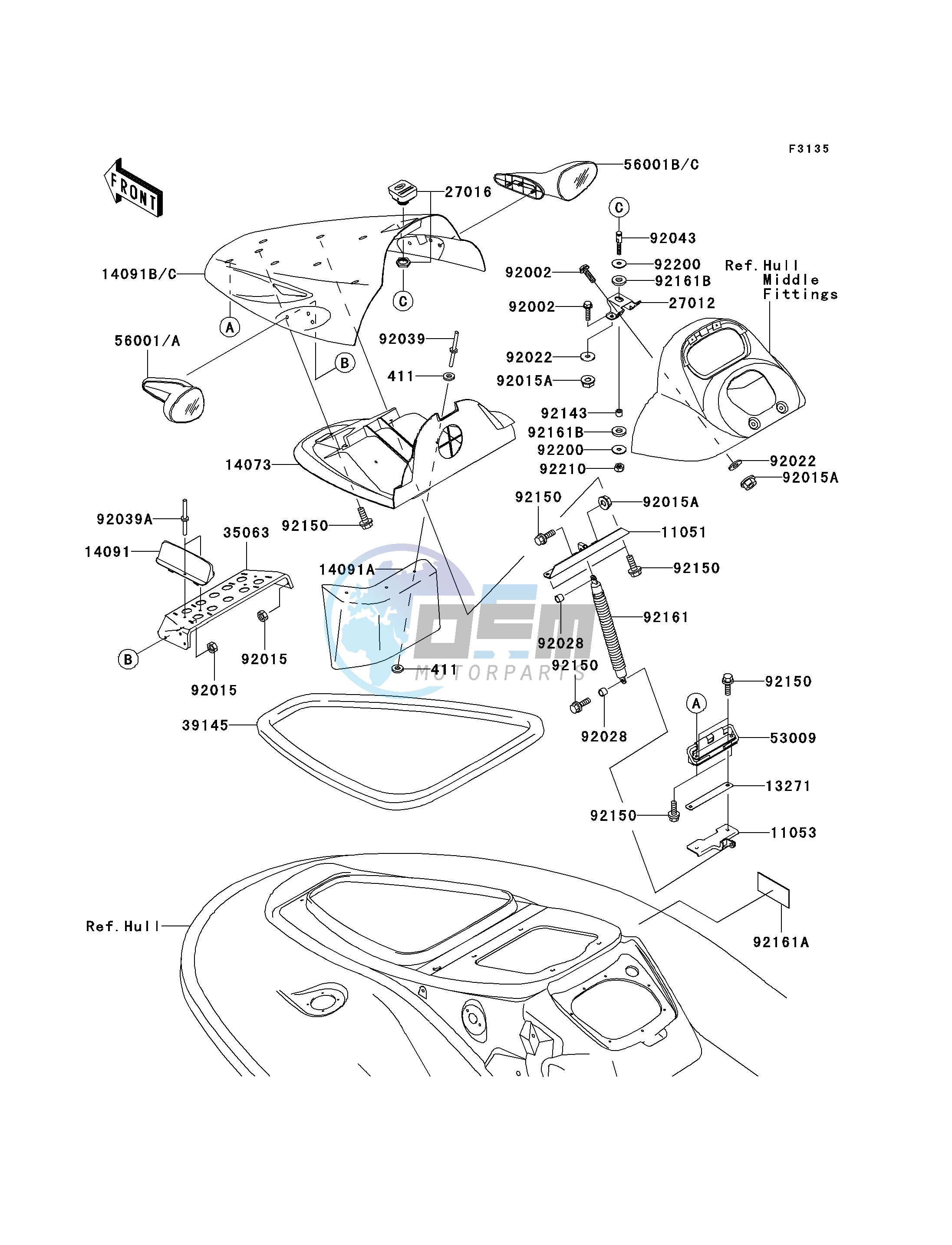 HULL FRONT FITTINGS