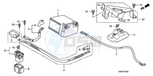 CBF125MA France - (F) drawing BATTERY