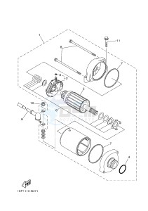 YXM700E YXM70VPXJ VIKING EPS (B5F3) drawing STARTING MOTOR