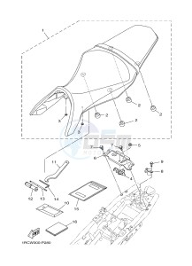 MT09 MT-09 STREET RALLY 900 (1RCW 1RCX) drawing SEAT