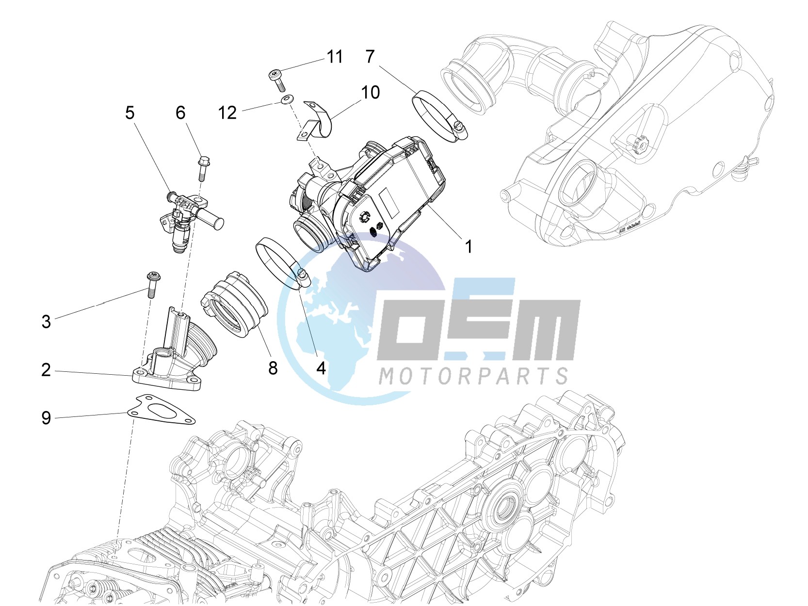 Throttle body - Injector - Union pipe