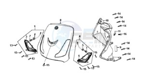 FIDDLE II 125 drawing FR PLATE / INNER PROTECTOR / INDICATORS