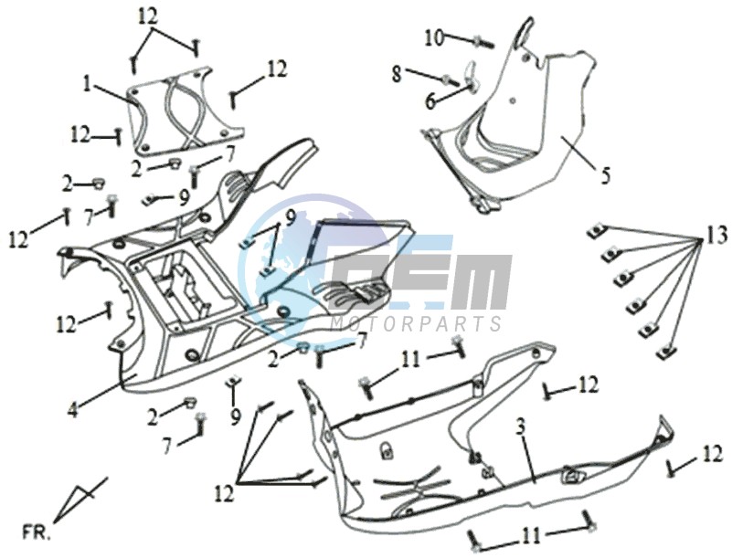 FOOTREST / LOWER COWLING