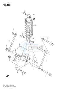 GSF1250 (E21) Bandit drawing REAR CUSHION LEVER