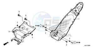 NC750XE NC750X Europe Direct - (ED) drawing REAR FENDER