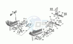 Daytona 1000 RS RS drawing Foot rests - lateral stand