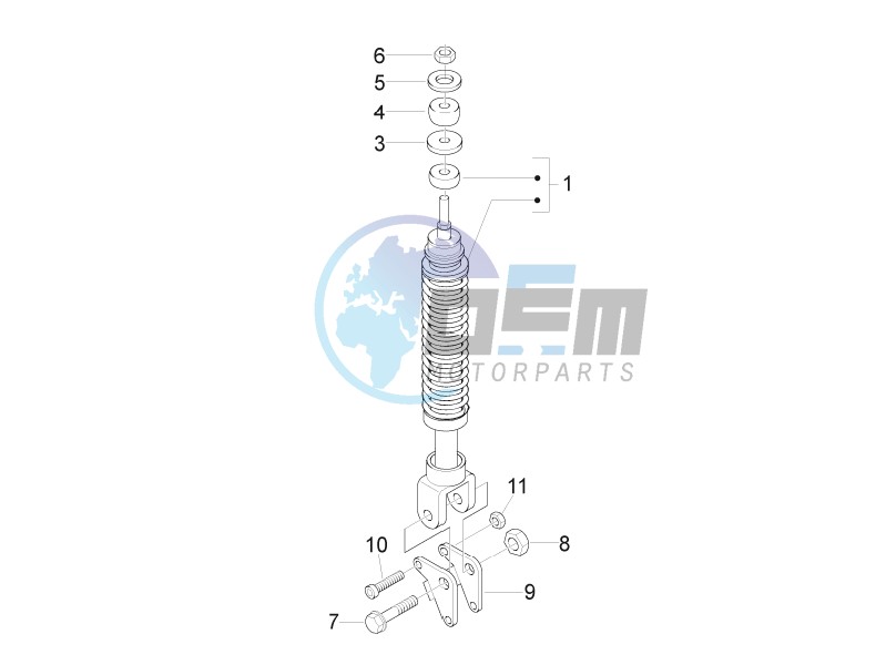 Rear suspension - Shock absorber/s