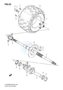 LT-Z400 (E28-E33) drawing RIGHT REAR WHEEL