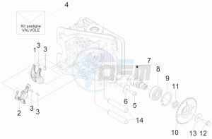 LX 50 4T-4V Touring drawing Rocking levers support unit