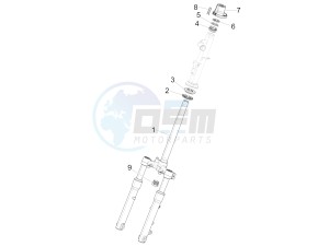 Liberty 50 iGet 4T 3V-2015-2017 (EMEA) drawing Fork/steering tube - Steering bearing unit