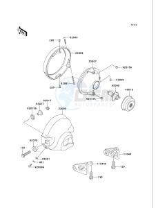 VN 750 A [VULCAN 750] (A6F) A6F drawing HEADLIGHT-- S- -