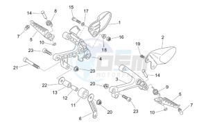 RS 125 Tuono drawing Front footrests