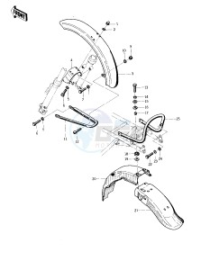 KZ 400 S [SPECIAL] (S) [SPECIAL] drawing FENDERS -- 75 S- -