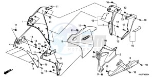 CBR250RAD CBR250R ABS 2E - (2E) drawing MIDDLE COWL/UNDER COWL