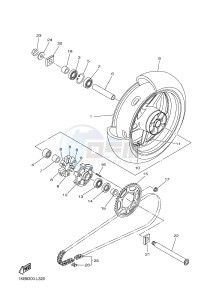 YZF-R1 YZF-R1M 998 R1 (2SG1 2SG2) drawing REAR WHEEL