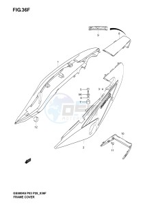 GS500 (P3) drawing FRAME COVER (GS500FK6)