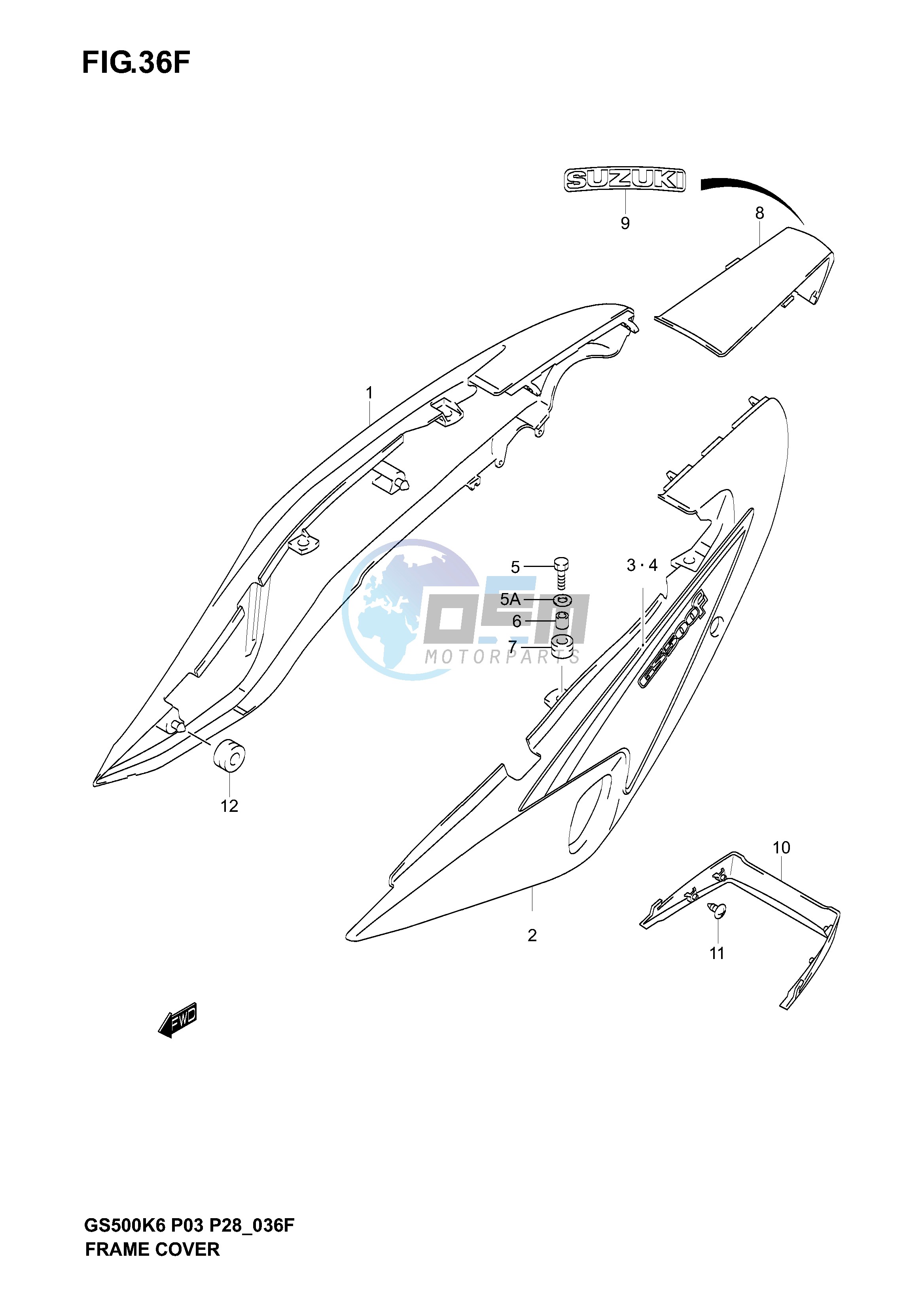 FRAME COVER (GS500FK6)