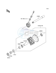 KLX450R KLX450A9F EU drawing Front Hub