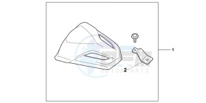 CBR600FC drawing REAR SEAT COWL COOL WHITE