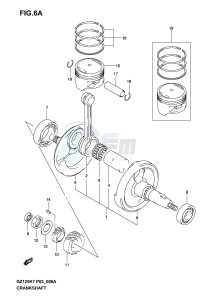 GZ125 (P02) drawing CRANKSHAFT (MODEL K4 K5 K6 K7)