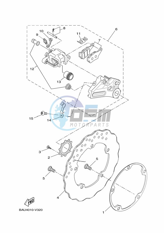 REAR BRAKE CALIPER