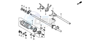 CB600F2 CB600F drawing GEARSHIFT DRUM